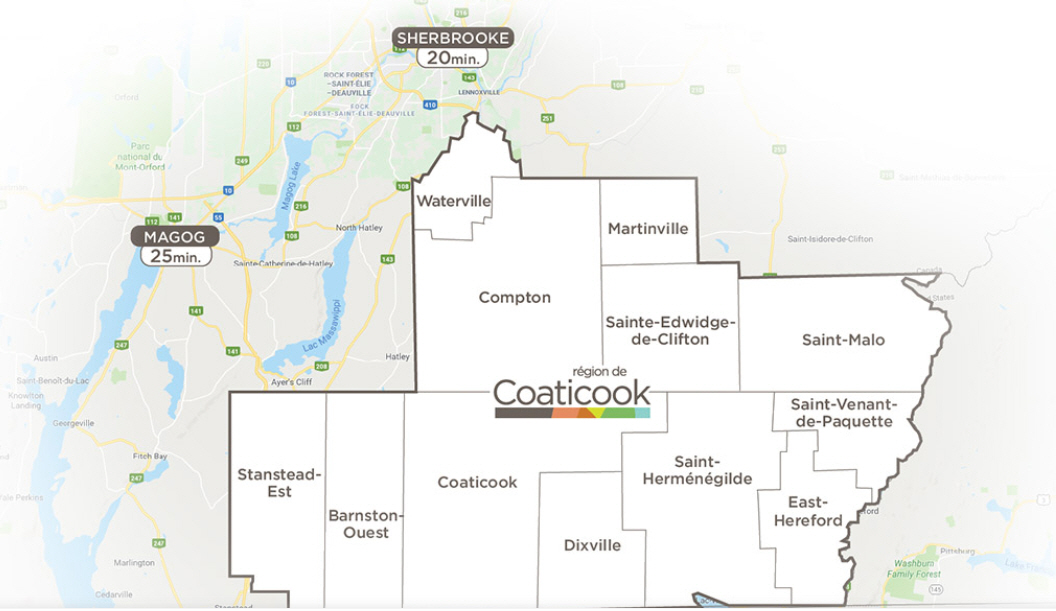 Carte Tourisme Coaticook